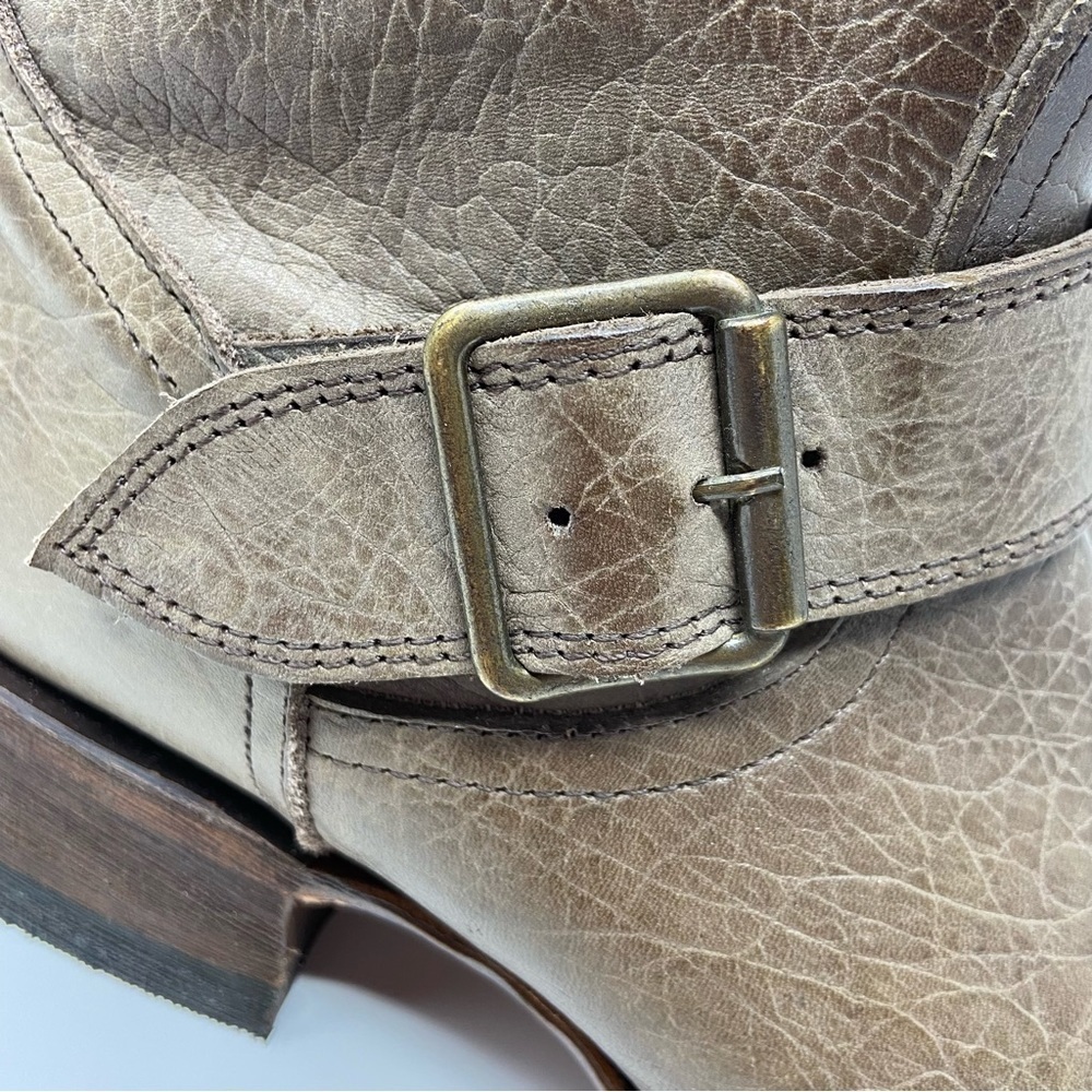 New JOHNNY RINGO Mexico Tall Boots Smoky Brown Genuine Leather Back Zipper - Picture 9 of 14
